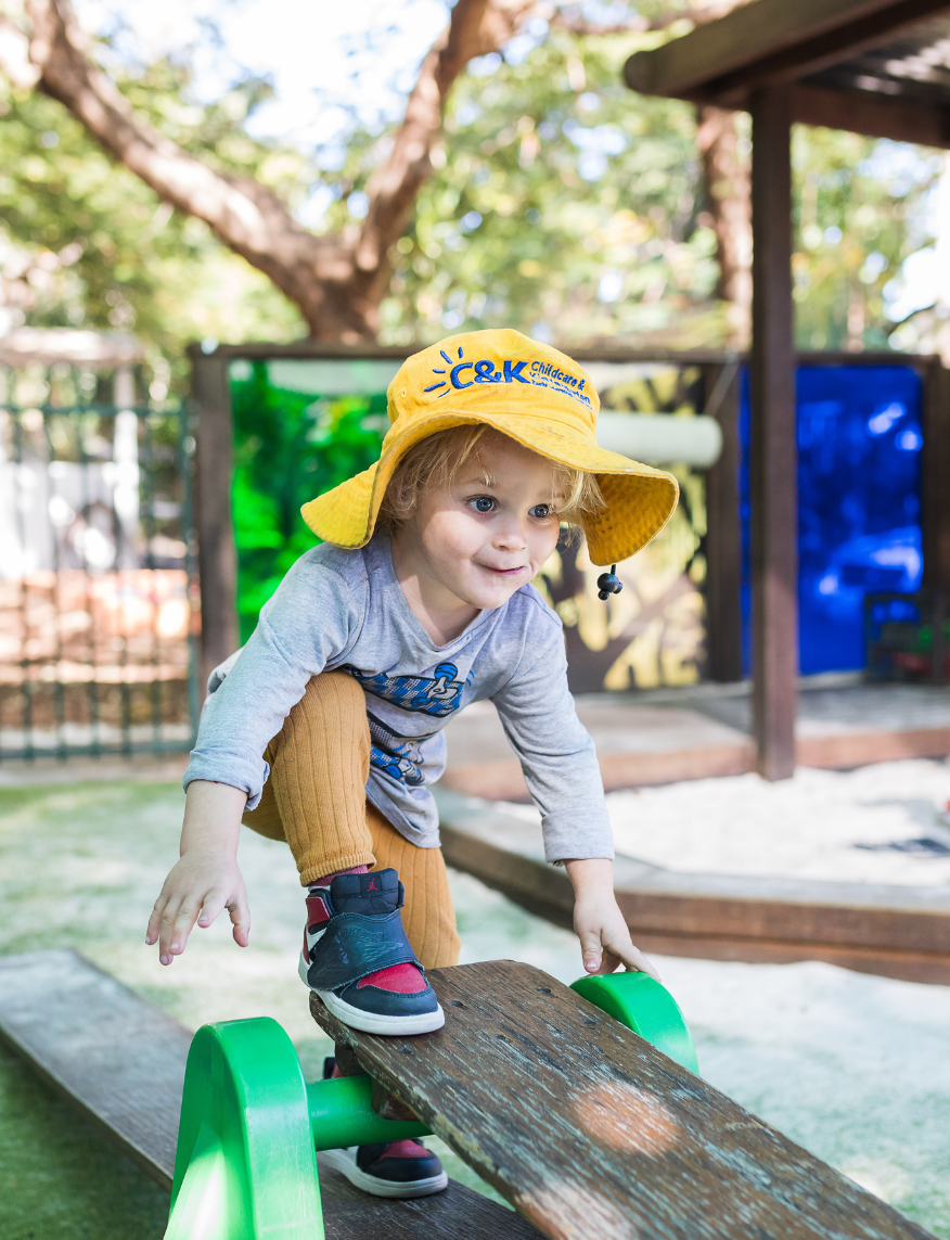 Child climbing outside