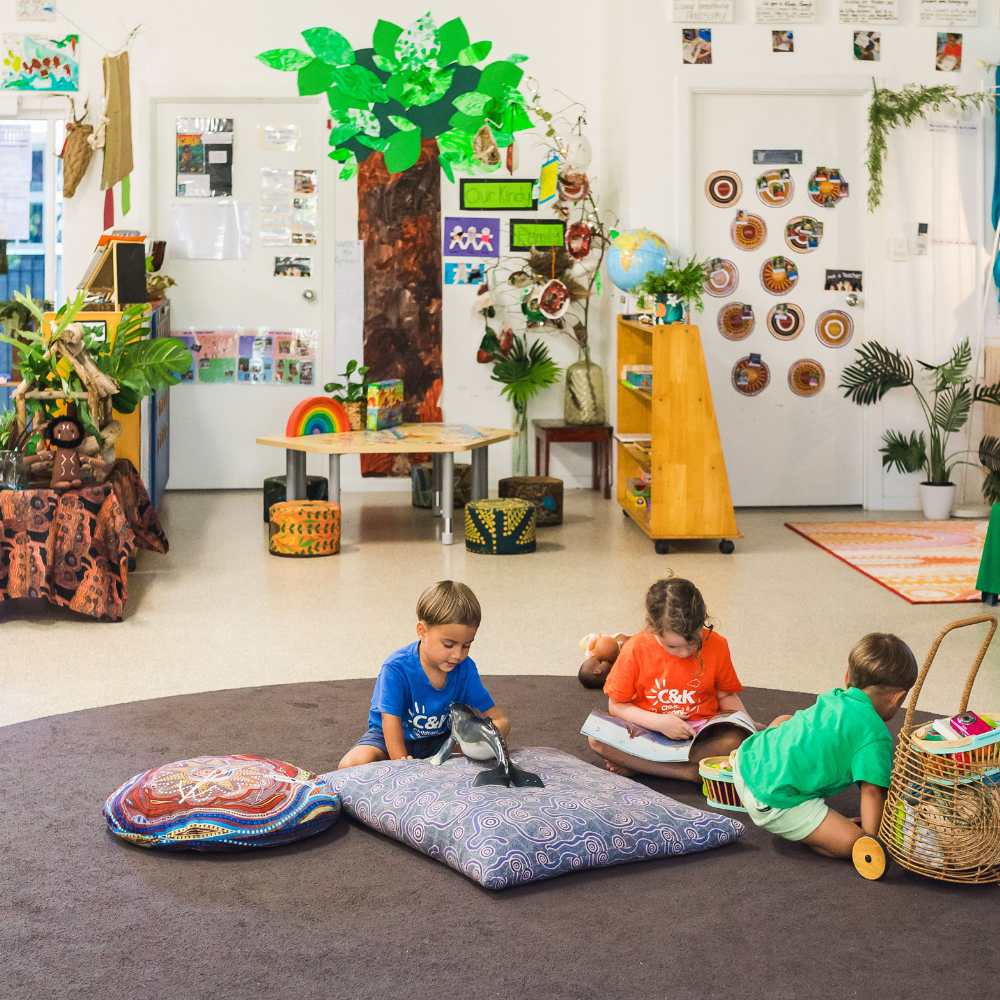 C&K kindergarten and children playing indoors