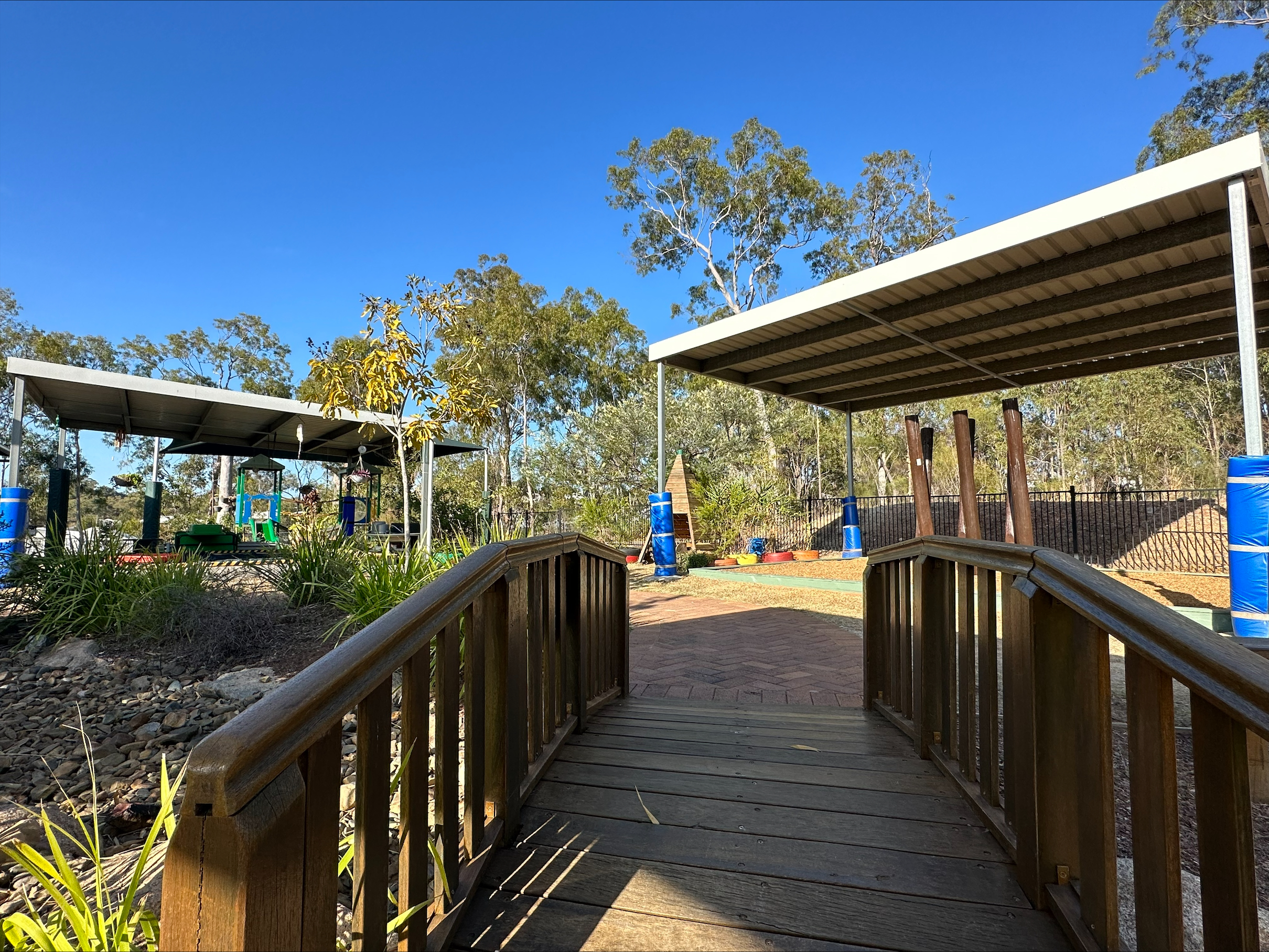 C&K Clinton wooden bridge playground